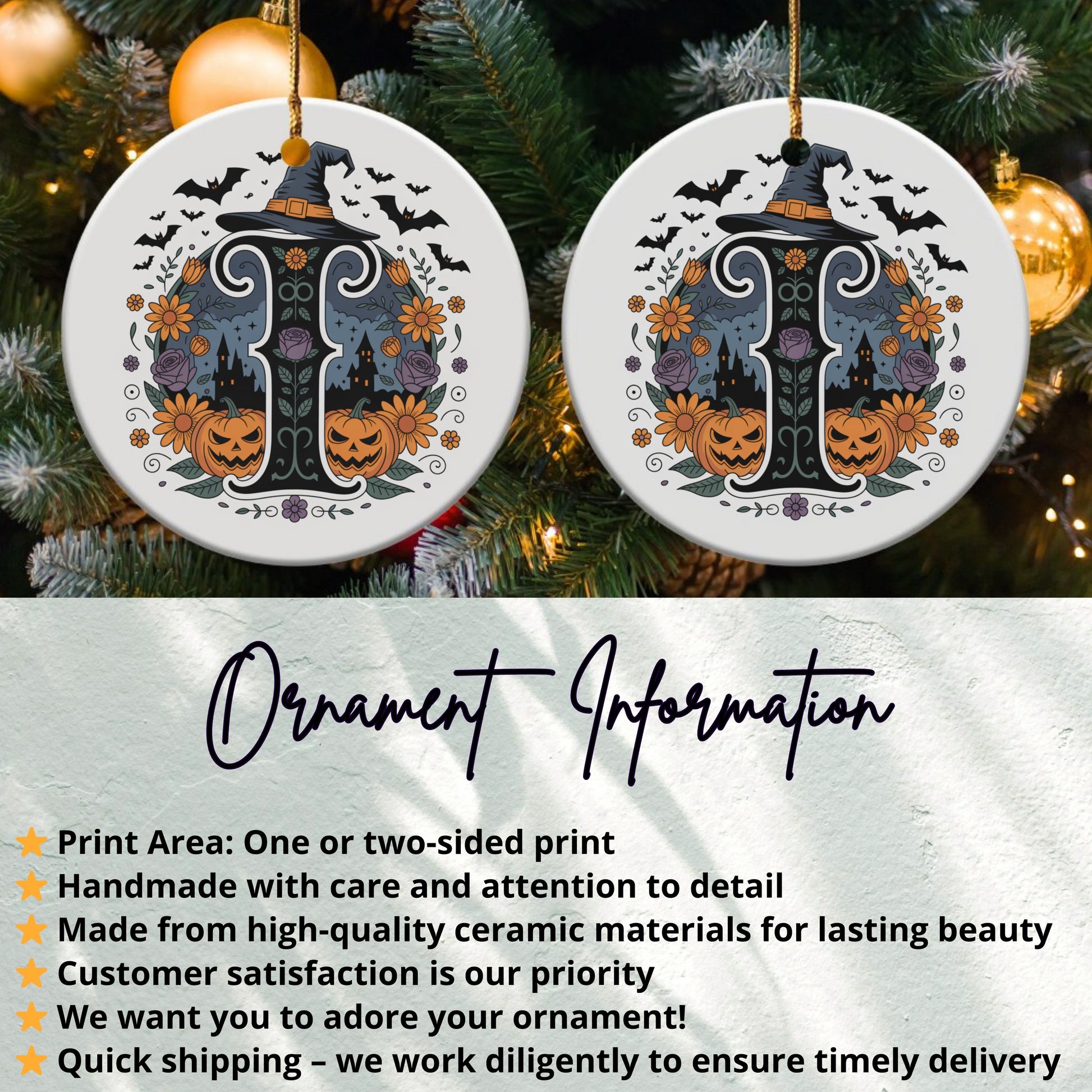 Halloween Pumpkin Witch Hats Ornament product