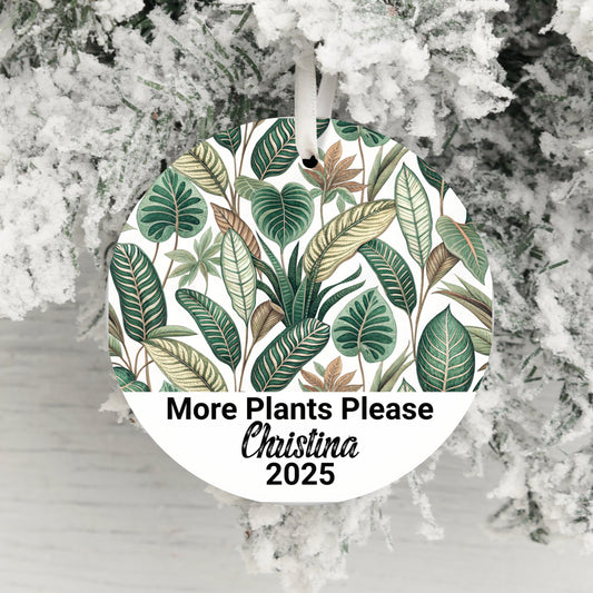 More Plants Please Personalized Ornament product