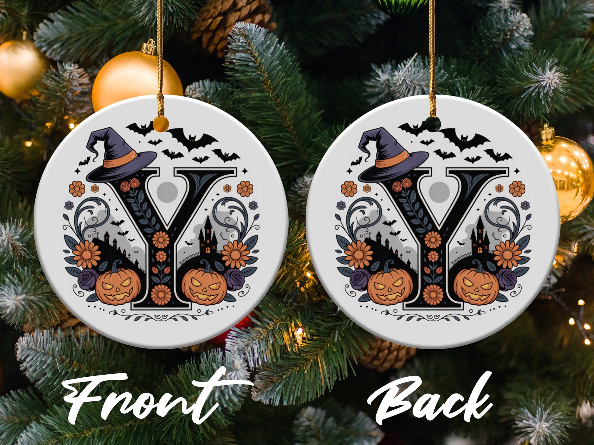 Halloween Pumpkin Witch Hat Ornament product type