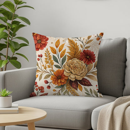 Autumn Botanical Print Decorative Pillow for Home Decor