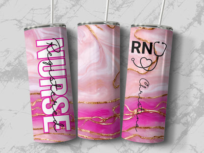 Personalized Registered Nurse RN Stethoscope With Custom Name Tumblers - Walk Greener
