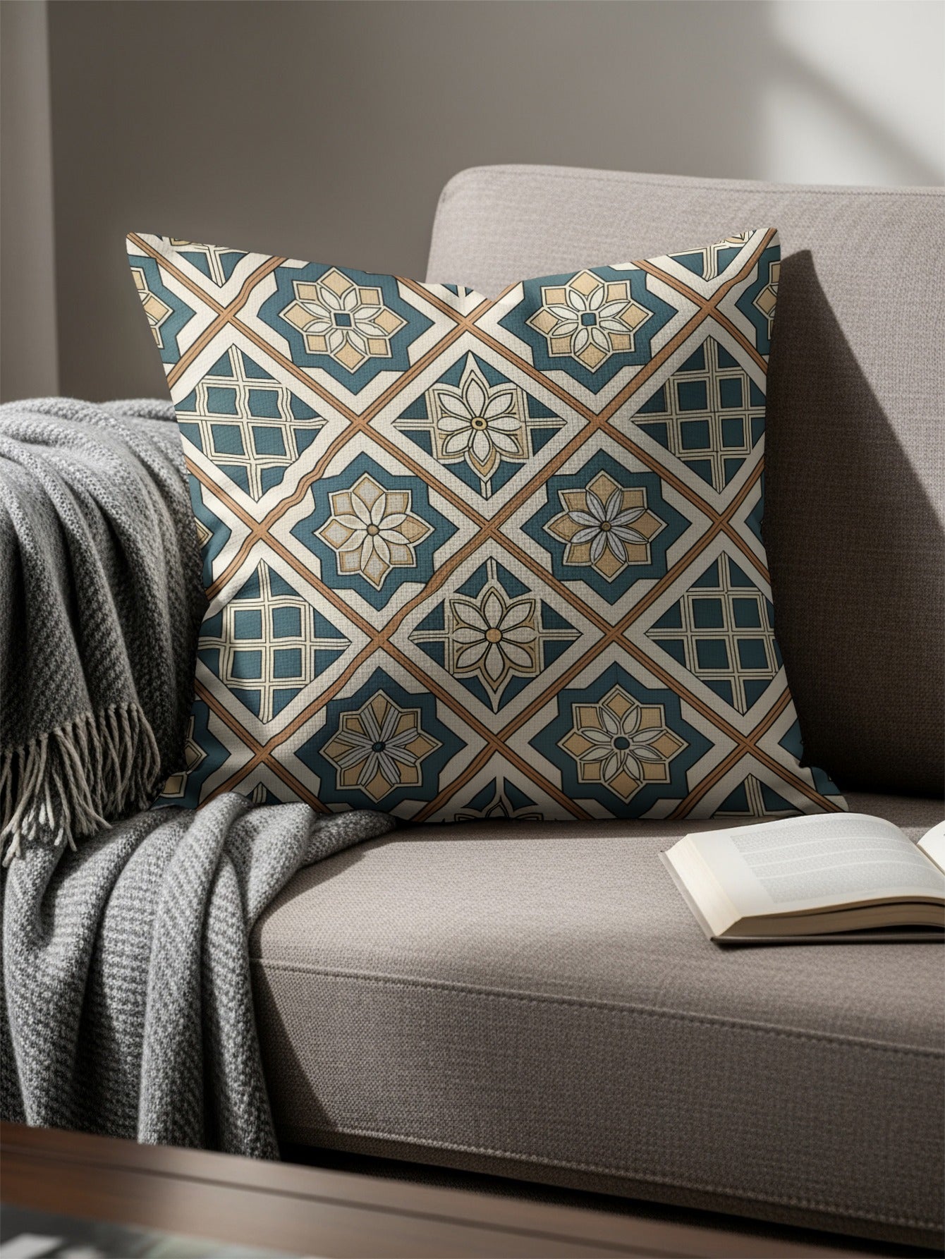 Elegant Floral Geometric Pattern Pillows & Pillow Cases - Walk Greener