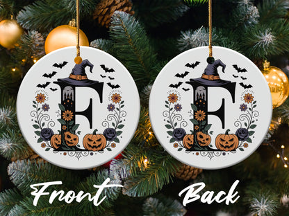 Witch Hat Jack O Lantern Monogram Ornament product