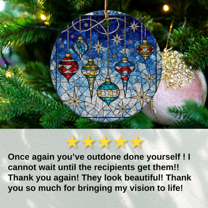 Stained Glass Hanging Christmas Ornaments product type