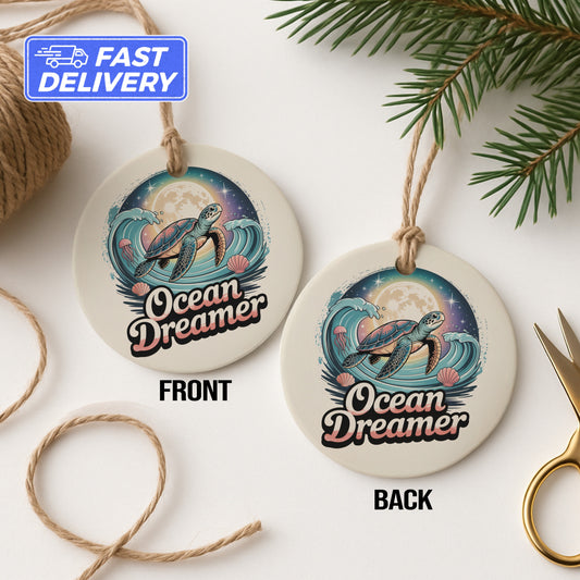 Ocean Dreamer Turtle Double-sided Ornament product type