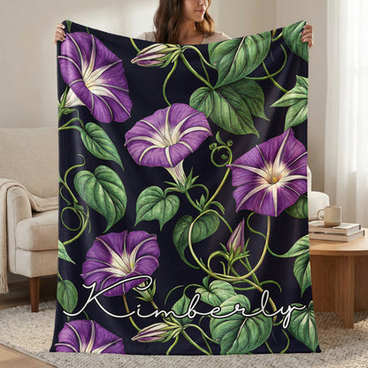 Custom Floral Design Personalized Blanket for Kimberly