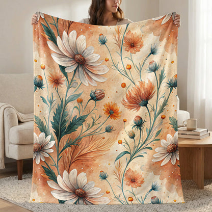 Elegant Daisy Bloom Design Watercolor Style Floral Art - Walk Greener