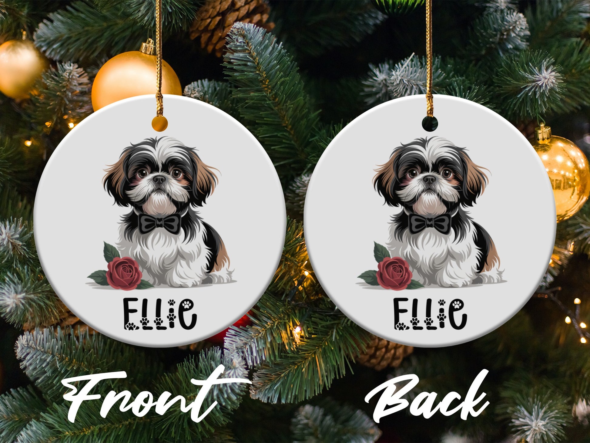 Personalized Dog Christmas Ornament Unique Holiday product