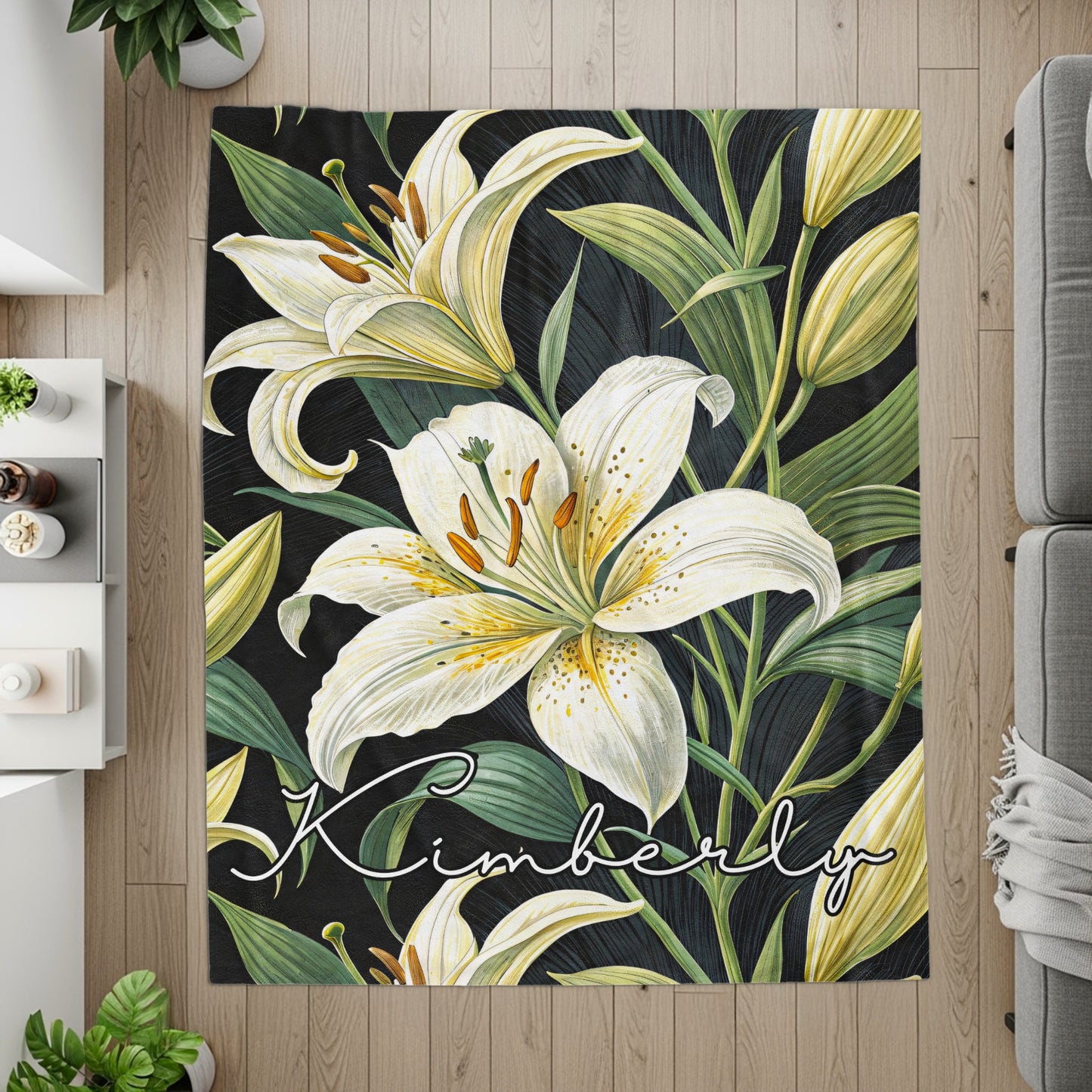 Floral Custom Name Blankets Perfect Personalized Gifts - Walk Greener