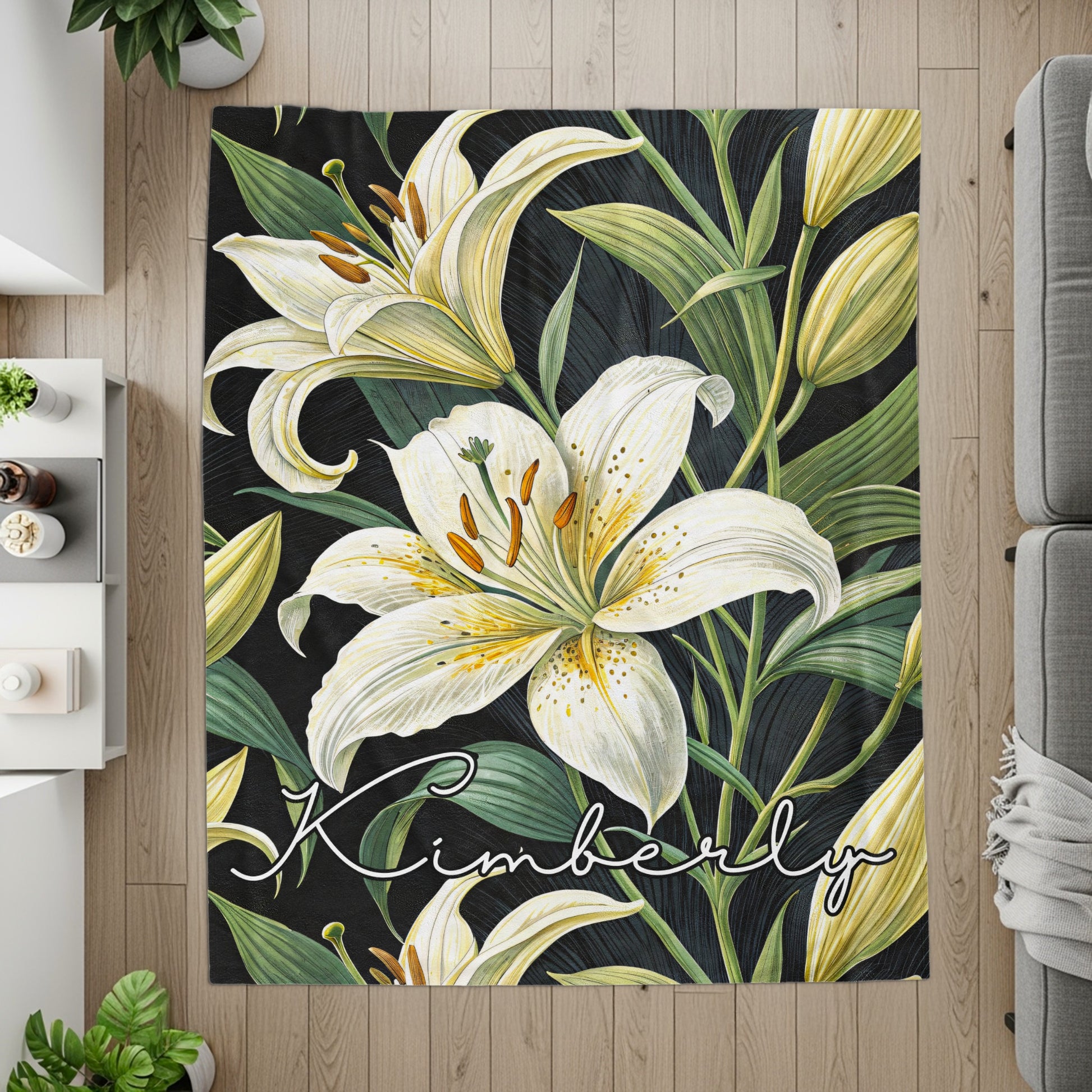 Floral Custom Name Blankets Perfect Personalized Gifts - Walk Greener