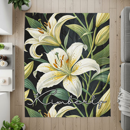 Floral Custom Name Blankets Perfect Personalized Gifts - Walk Greener