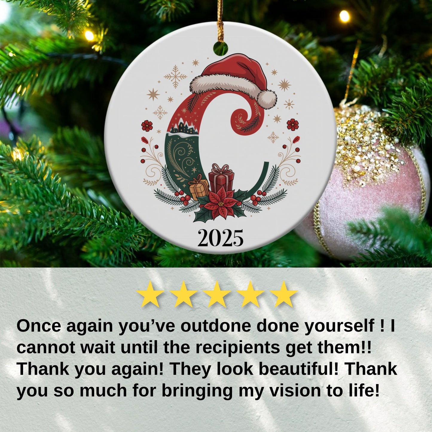 Personalized Christmas Ornament New Year 2025 product type