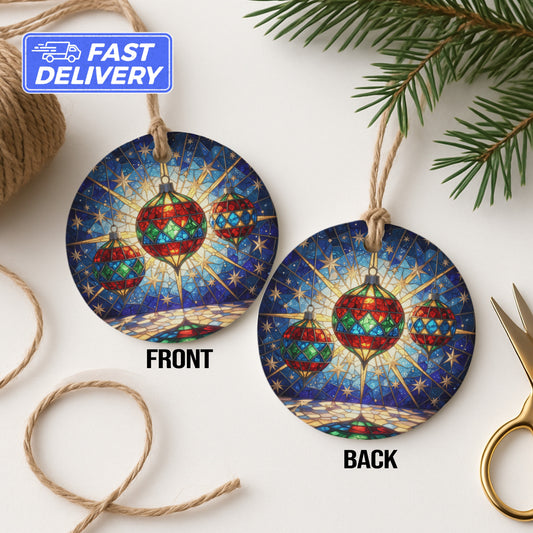 Colorful Christmas Ornaments Round Hanging Decoration product type