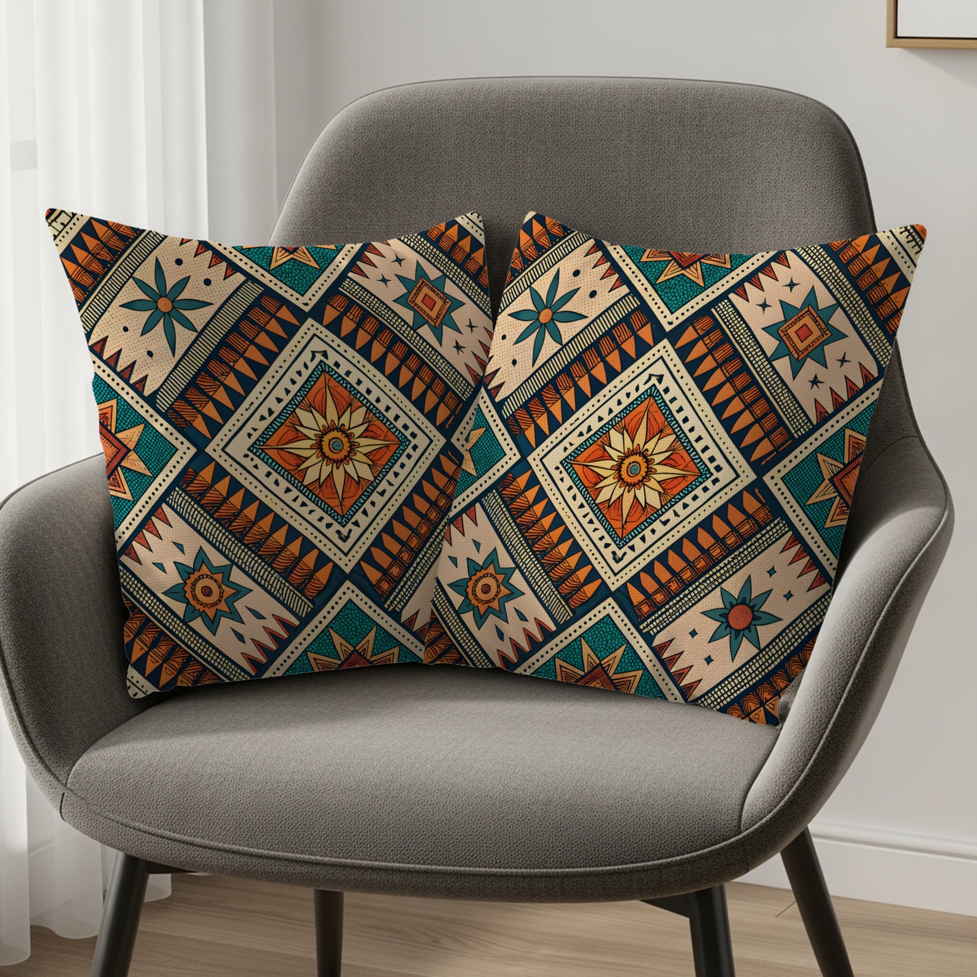 Geometric Pattern Decorative Throw Pillow Product