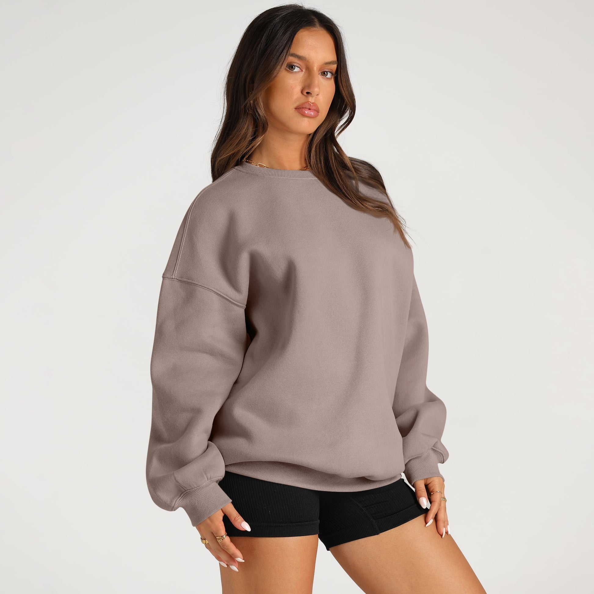 SUNBS Oversized Sweatshirts for Women Crewneck Y2K Sweaters Casual Tops Comfy Fall Fashion Pullover Outfits Winter Clothes 2025