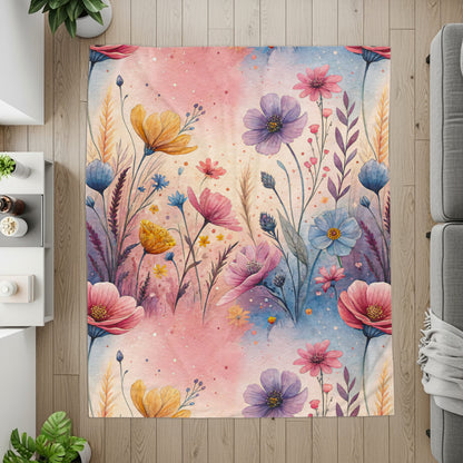 Watercolor Wildflower Garden Floral Pattern Design - Walk Greener