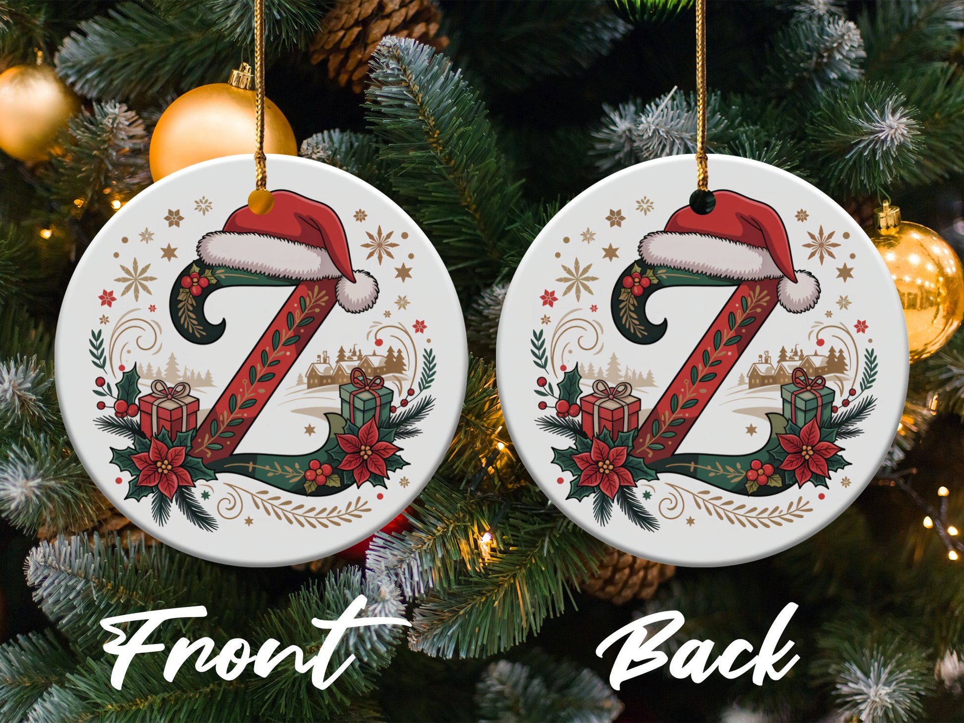 Personalized Christmas Initial Ornament product