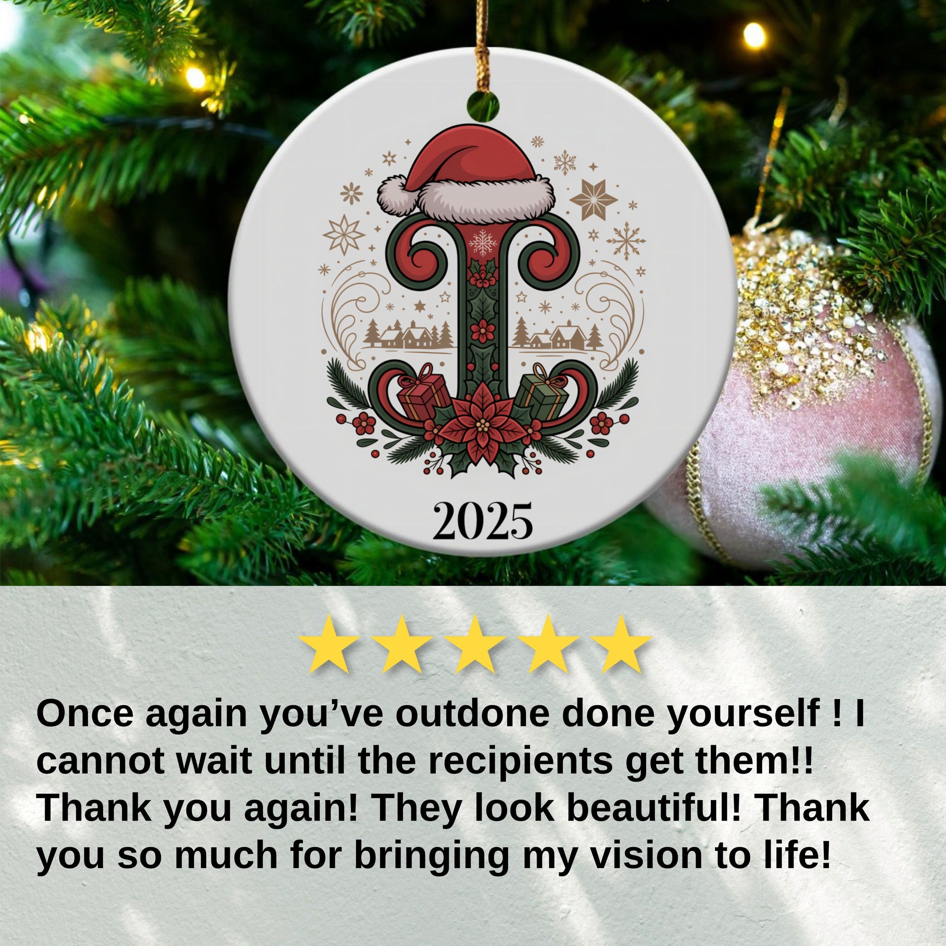 Personalized Festive Ornament Christmas Tree product