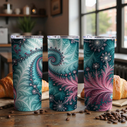 Vibrant Swirl Patterned Tumblers for Coffee Enthusiasts