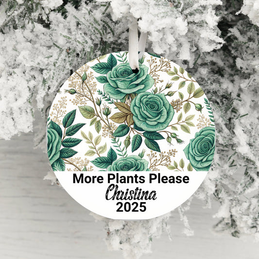 Personalized Floral Greenery Design Ornament product
