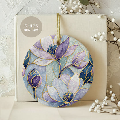 Ships Next Day Floral Pattern Hanging Ornament