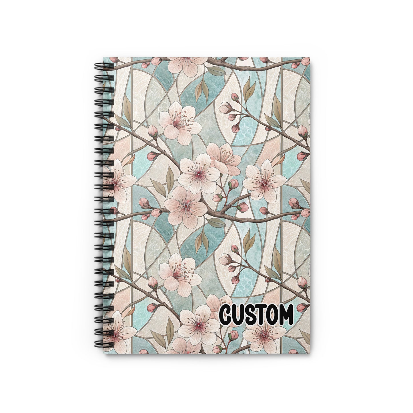 Floral Pattern Spiral Bound Custom Notebook
