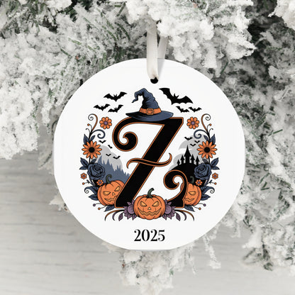 Personalized Halloween Witch Hat Initial Ornament product