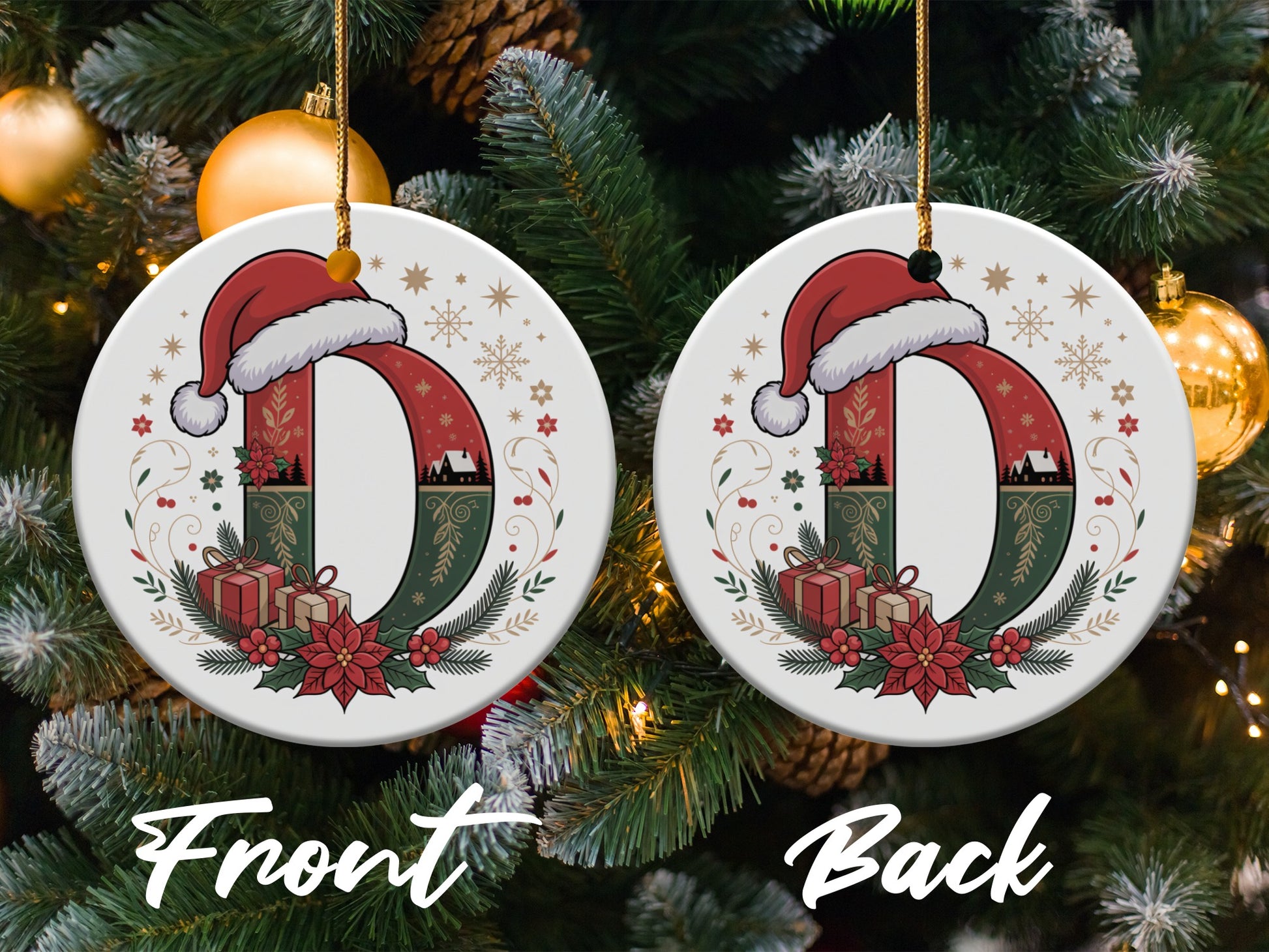 Festive Christmas Ornament with Santa Hat Design product