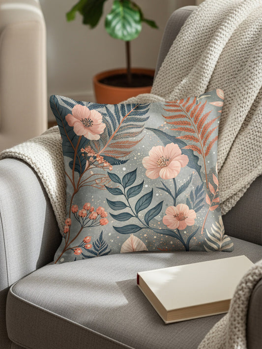 Elegant Floral Design Throw Pillow for Home Decor