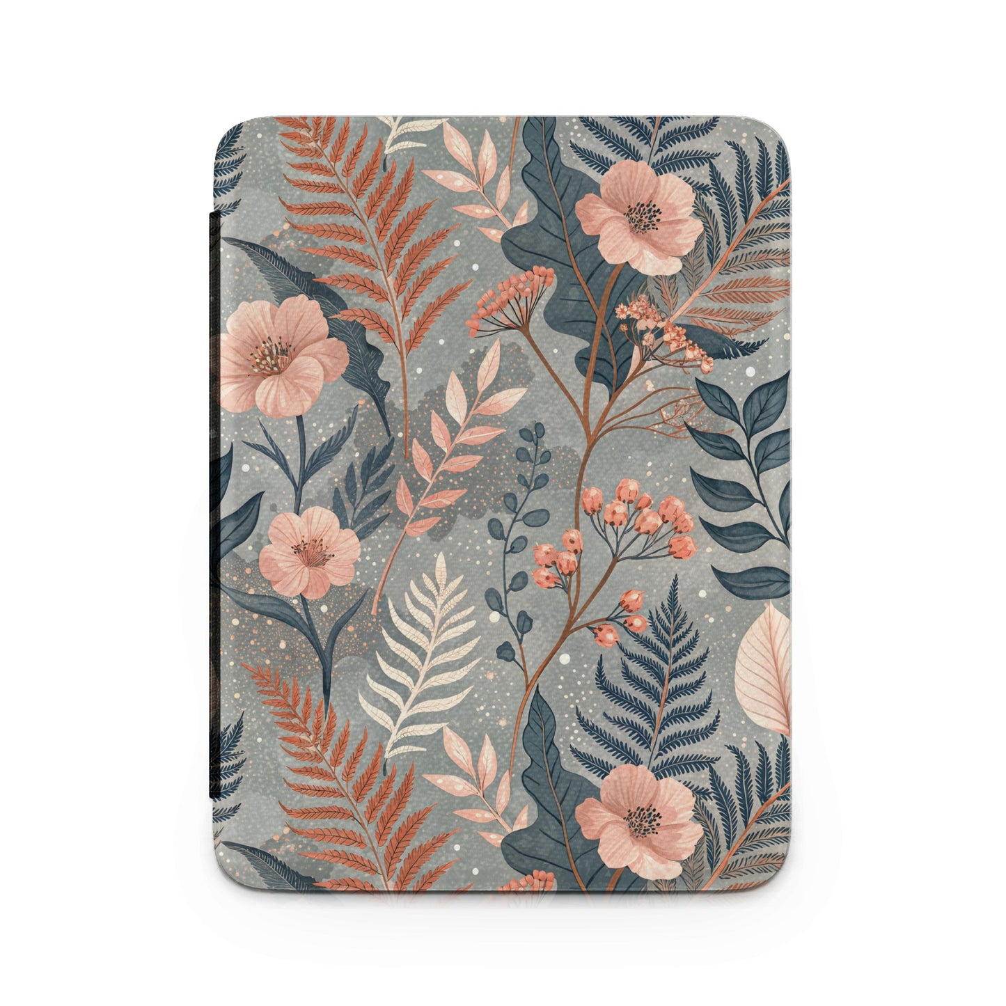 Floral and Fern Pattern Design on Grey Background Product