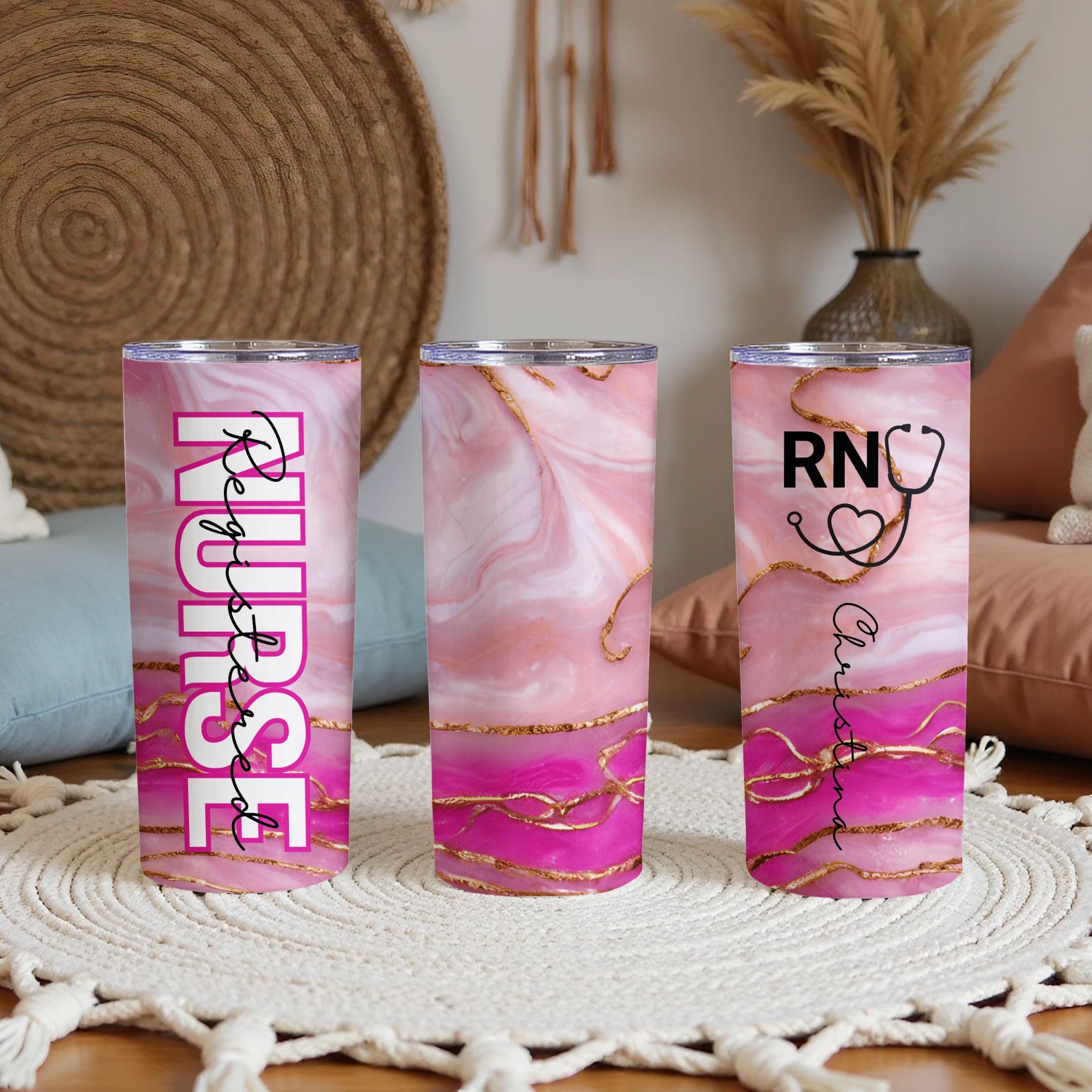 Personalized Registered Nurse RN Stethoscope With Custom Name Tumblers - Walk Greener