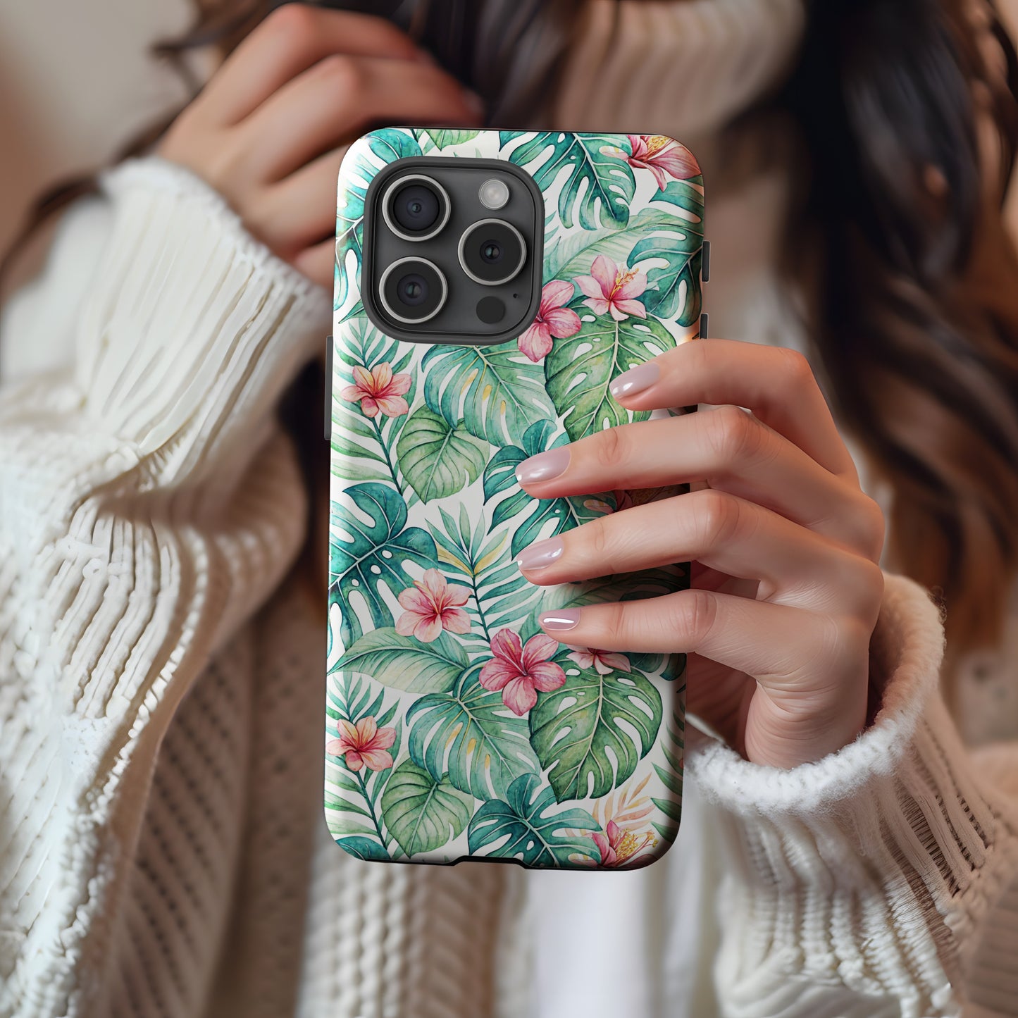Tropical Floral Patterned iPhone Case Accessory
