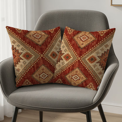 Decorative Throw Pillows with Geometric Pattern Design