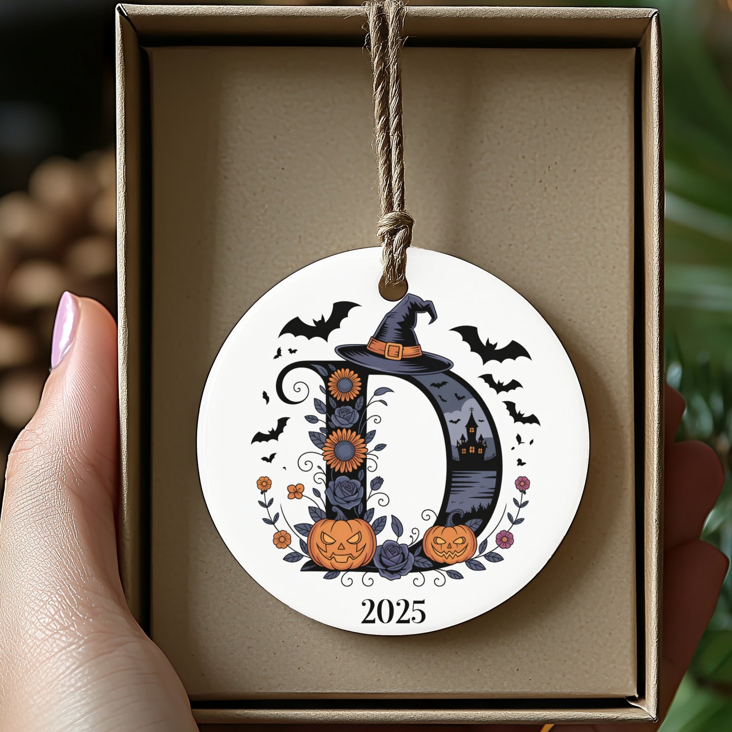 Halloween Monogram Ornaments 2025 product type