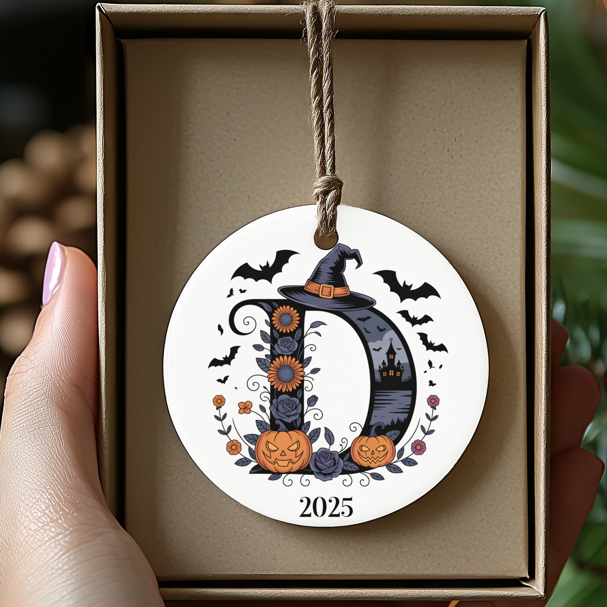 Halloween Monogram Ornaments 2025 product type