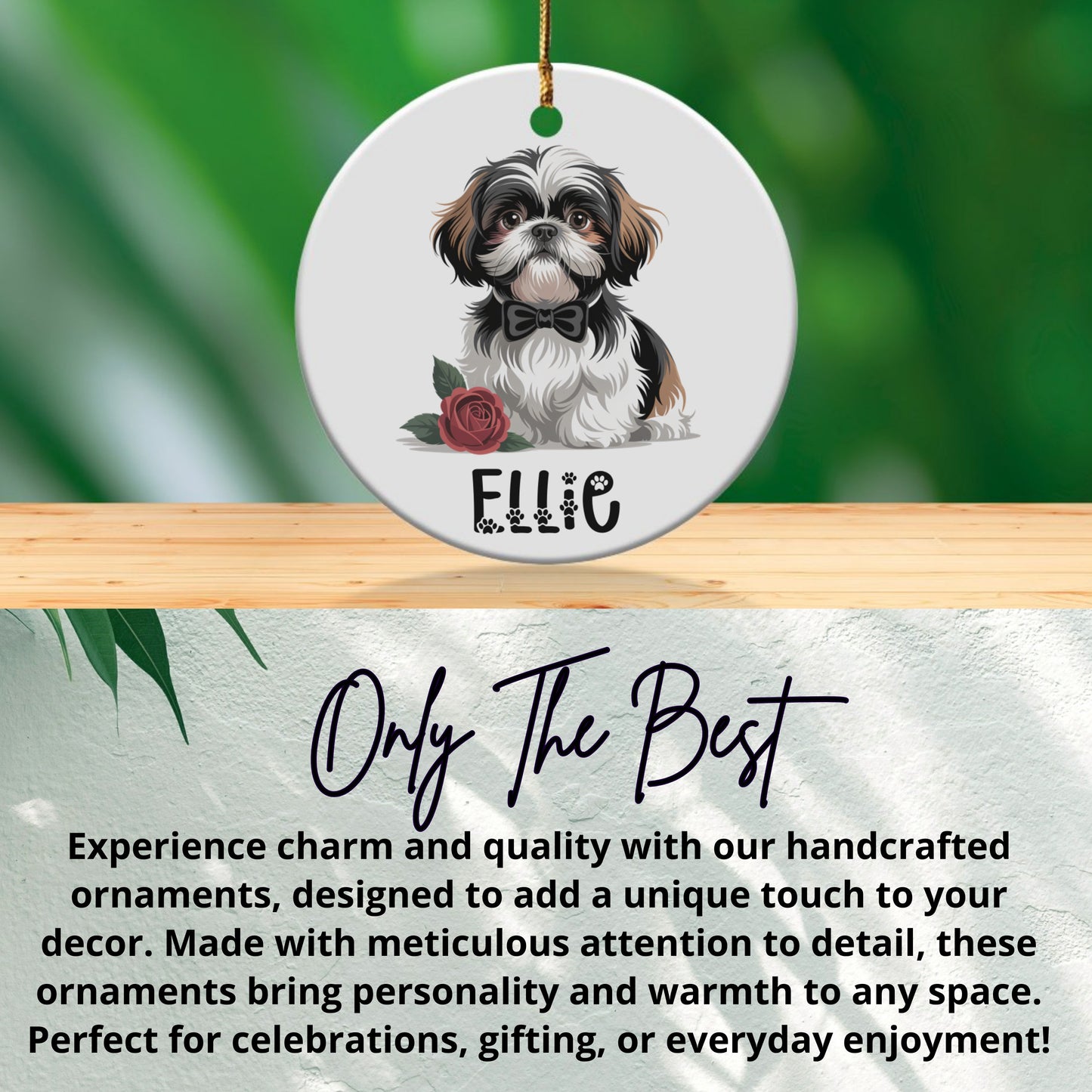 Handcrafted Ornaments Featuring Dog Design Product