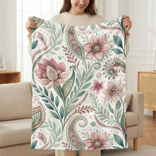 Elegant Blooms Watercolor Floral Design Pattern Style - Walk Greener