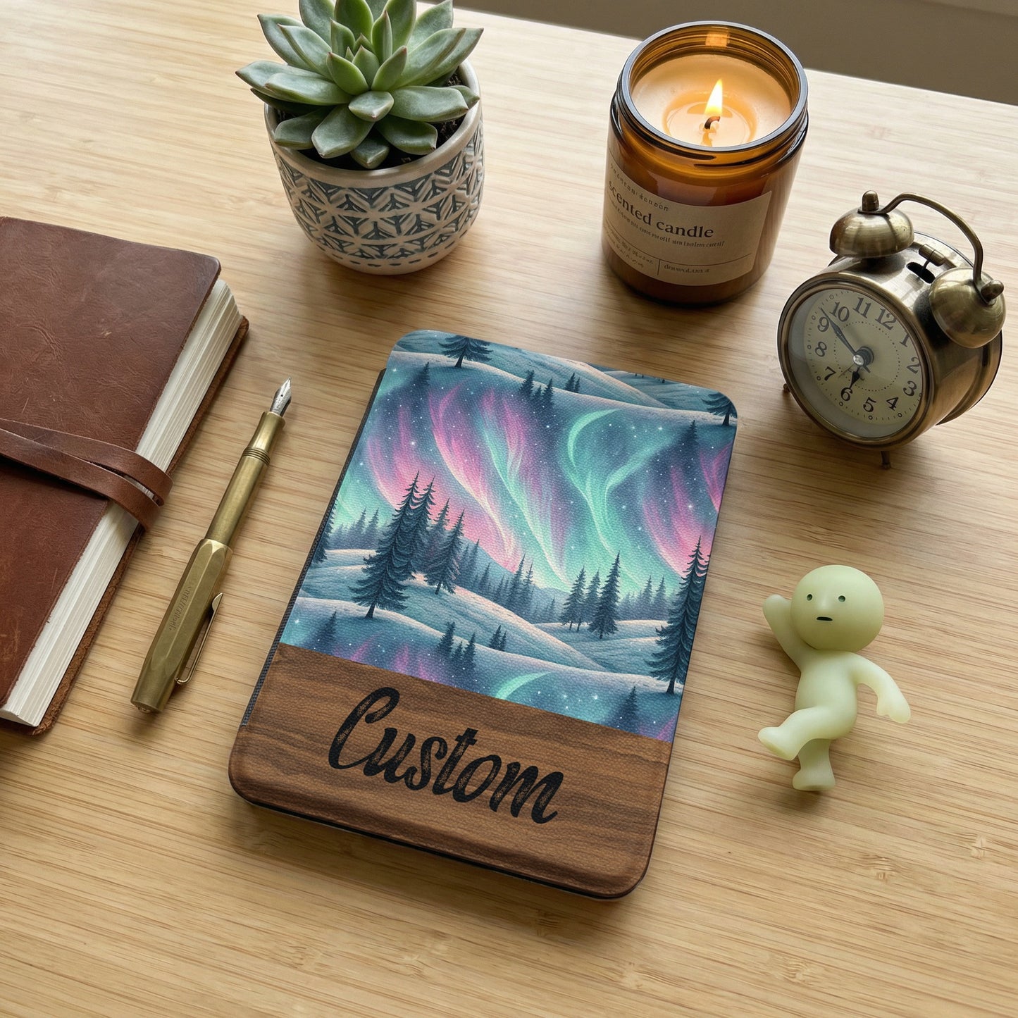 Custom Northern Lights Scenic Design Notebook