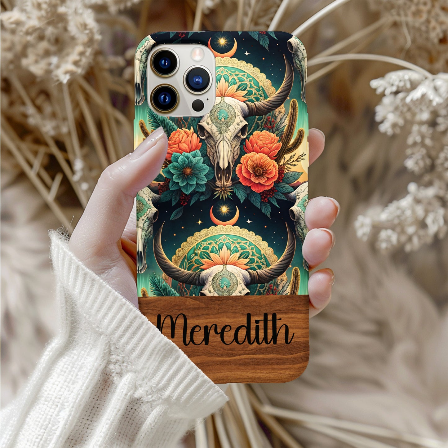 Boho Western Floral Customized Phone Case