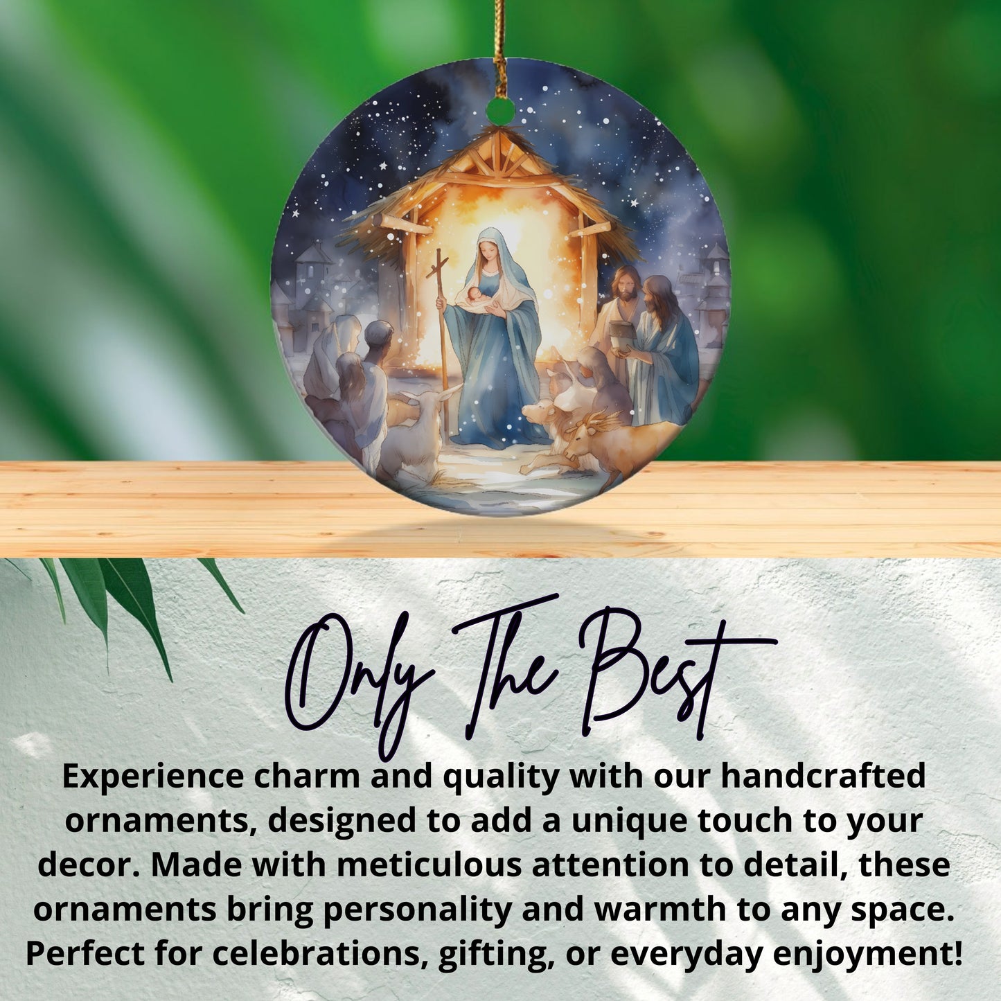 Handcrafted Christmas Nativity Scene Ornament product