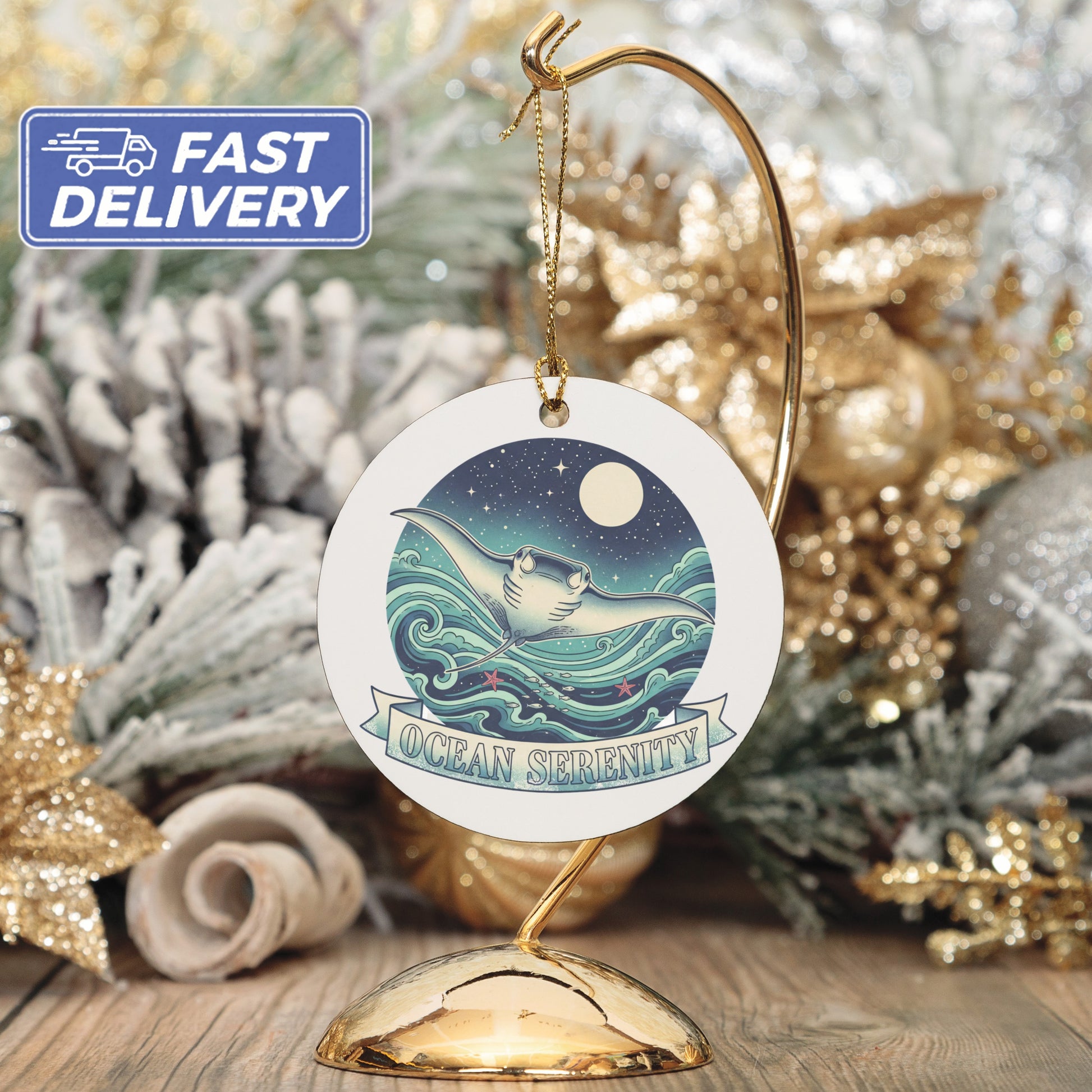 Ocean Serenity Fast Delivery Ornament product type