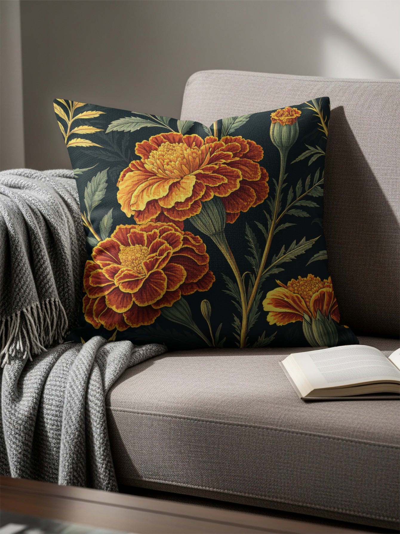 Marigold Delight Floral Pattern for Home Decor - Walk Greener