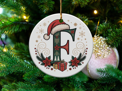 Festive Initial F Christmas Tree Ornament product