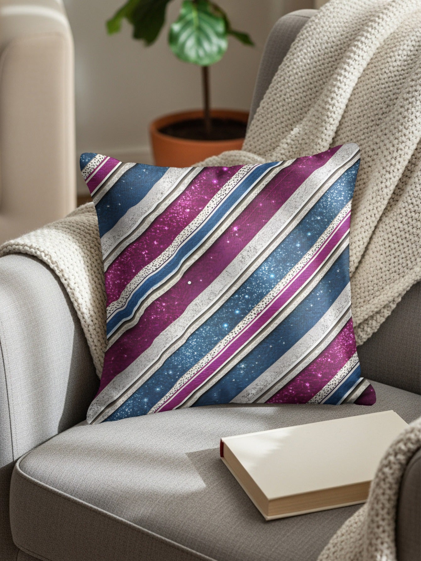 Colorful Striped Pattern Decorative Pillow for Home