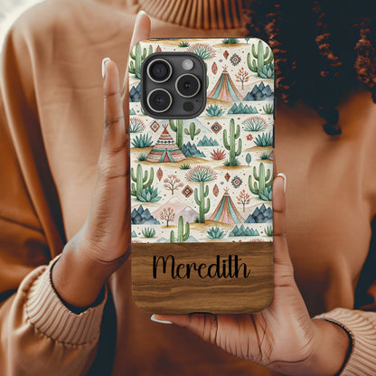 Personalized Desert and Teepee Design Phone Case
