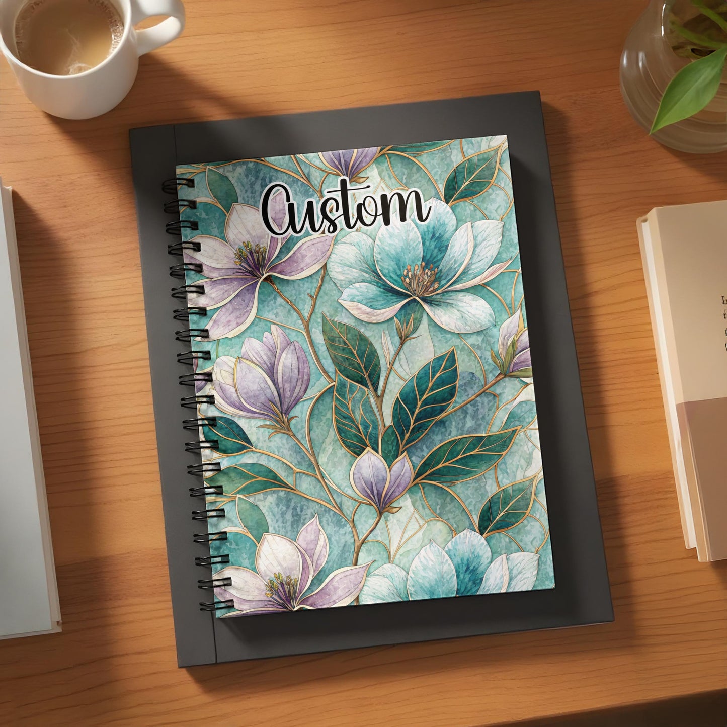Custom Floral Notebook with Spiral Binding