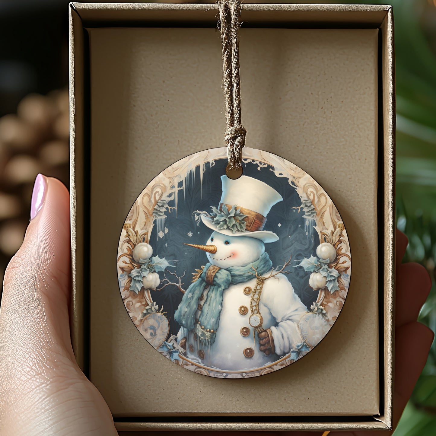 Charming Snowman Winter Decor Hanging Ornament product