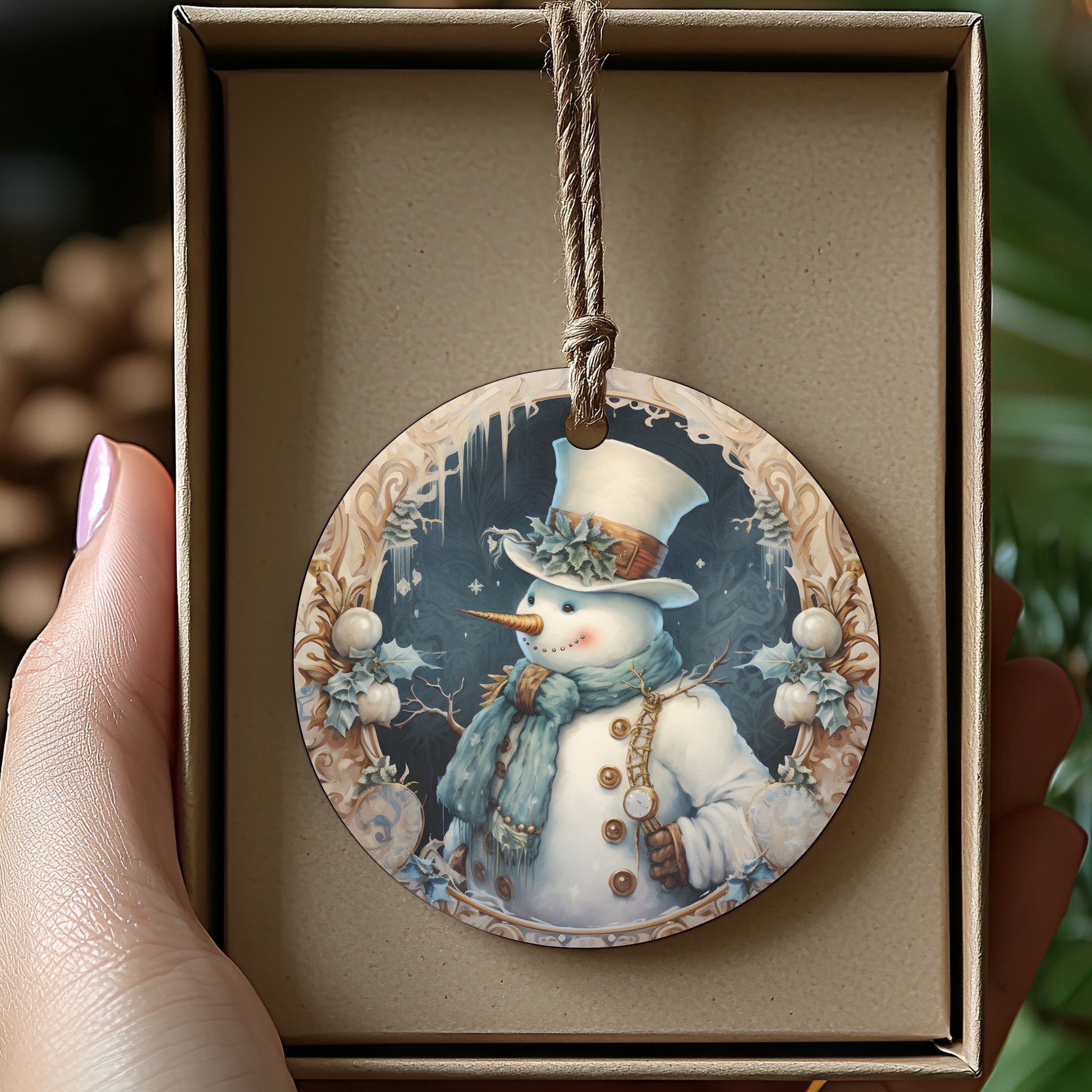 Charming Snowman Winter Decor Hanging Ornament product