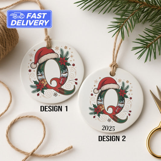 Christmas Personalised Q Alphabet Ornament product type