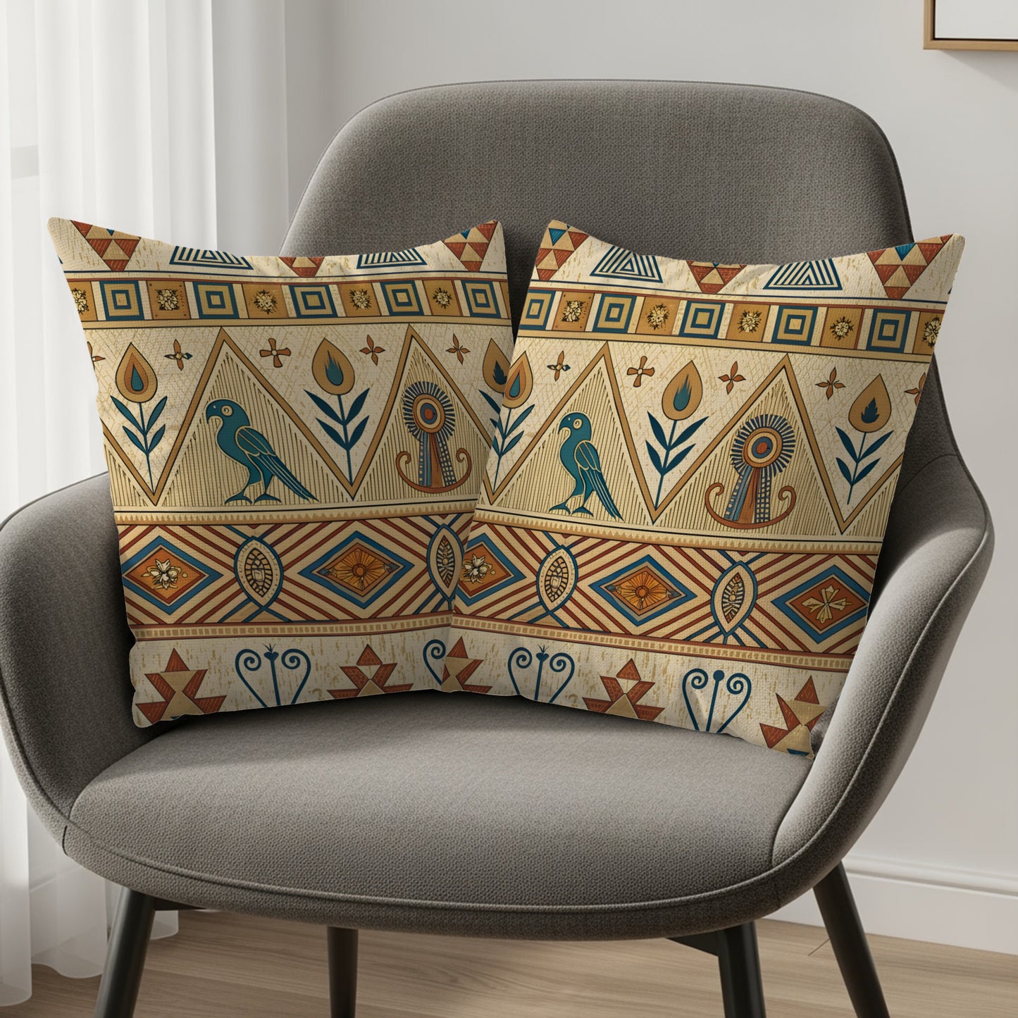 Decorative Abstract Pattern Lumbar Pillow Cover Set
